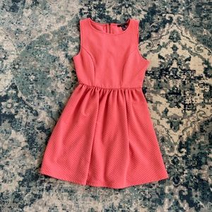 Salmon Cinched Waist Dress